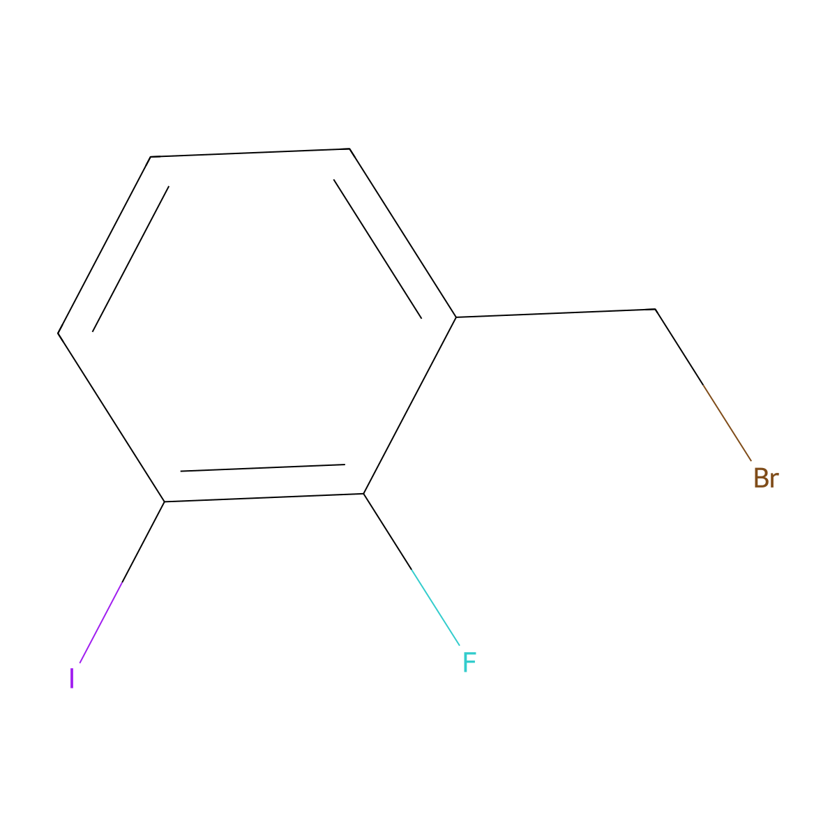 1-Bromomethyl-2-fluoro-3-iodo-benzene molecular structure, CAS 447463-83-4