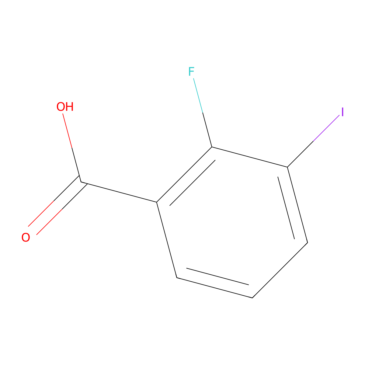 2-Fluoro-3-iodobenzoic acid molecular structure, CAS 447464-03-1