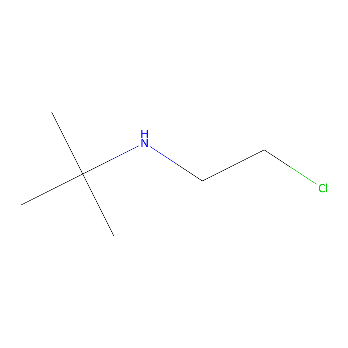 Tert-butyl-(2-chloro-ethyl)-amine molecular structure, CAS 44747-21-9