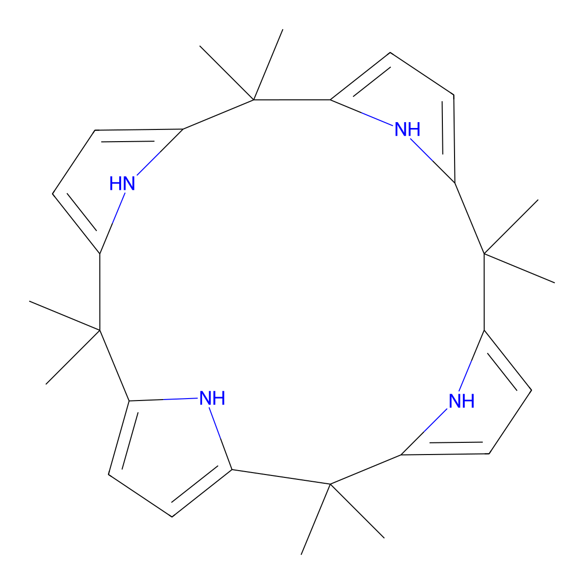 meso-Octamethylcalix(4)pyrrole molecular structure, CAS 4475-42-7