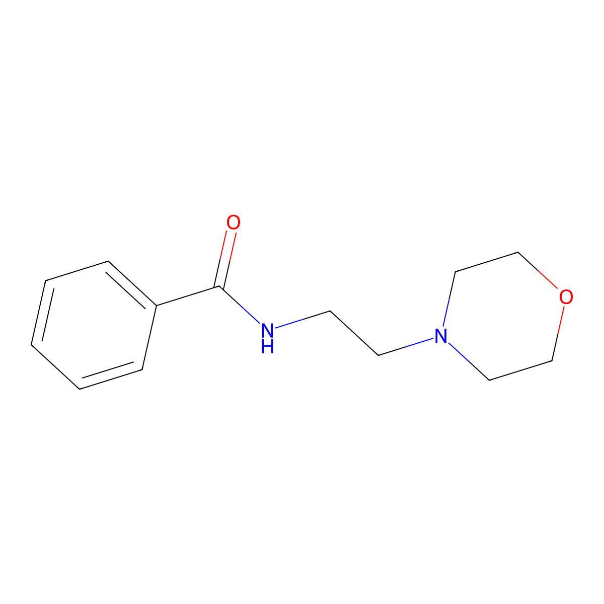 N-(2-Morpholinoethyl)benzamide molecular structure, CAS 4476-13-5
