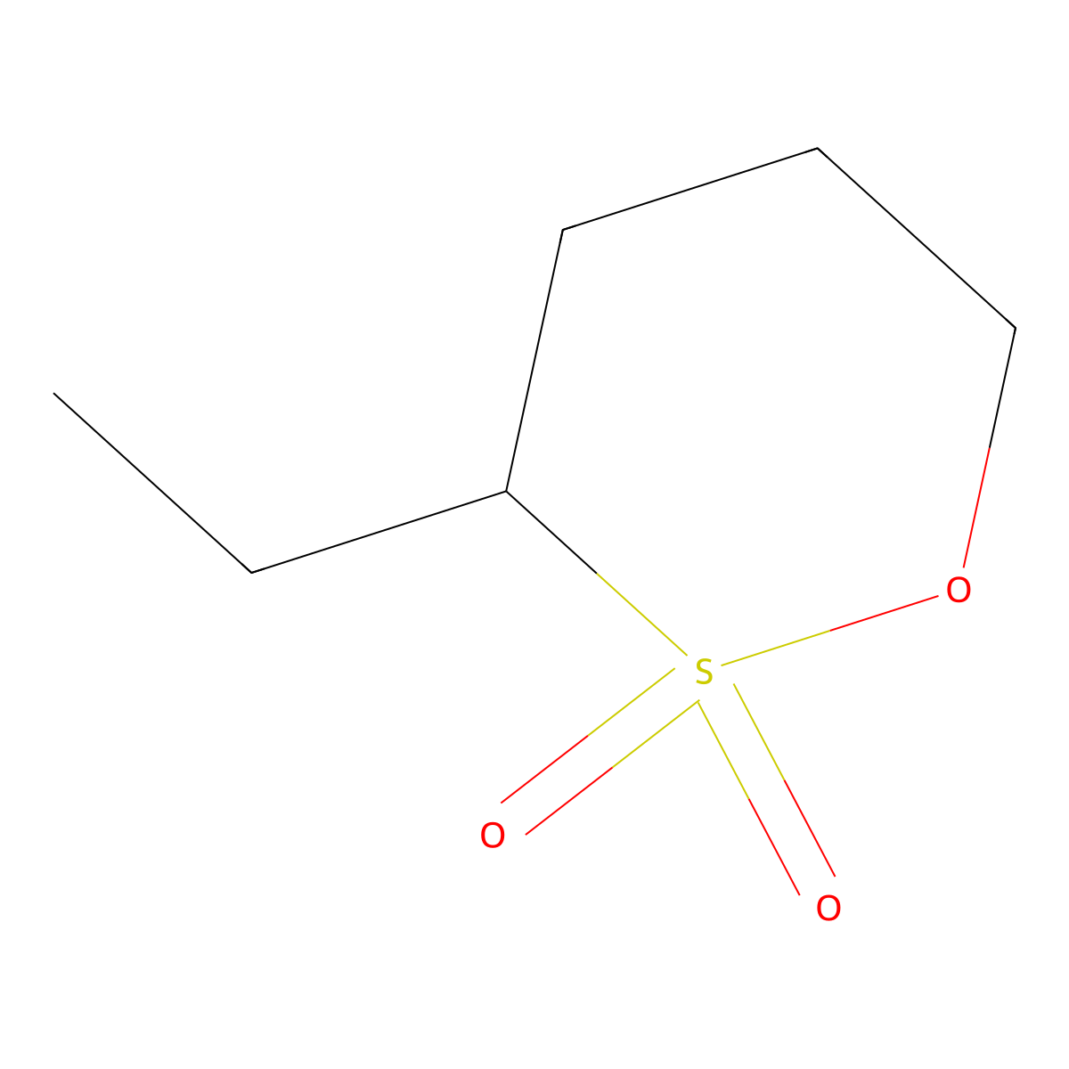 3-Ethyl-1,2lambda6-oxathiane-2,2-dione molecular structure, CAS 4476-21-5