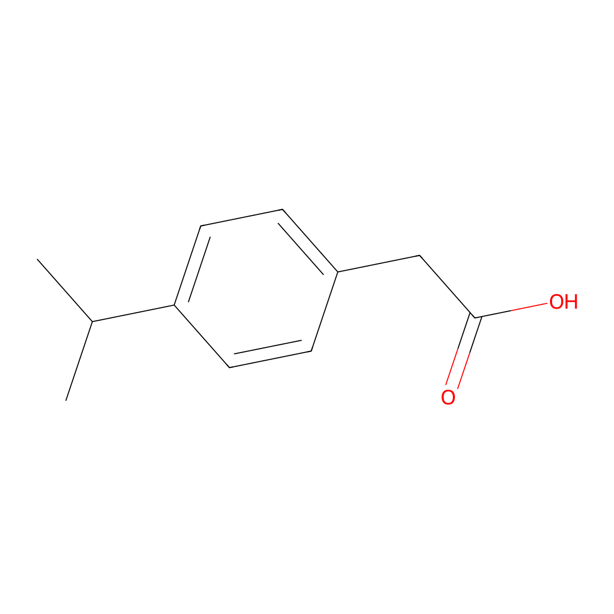 4-Isopropylphenylacetic acid molecular structure, CAS 4476-28-2