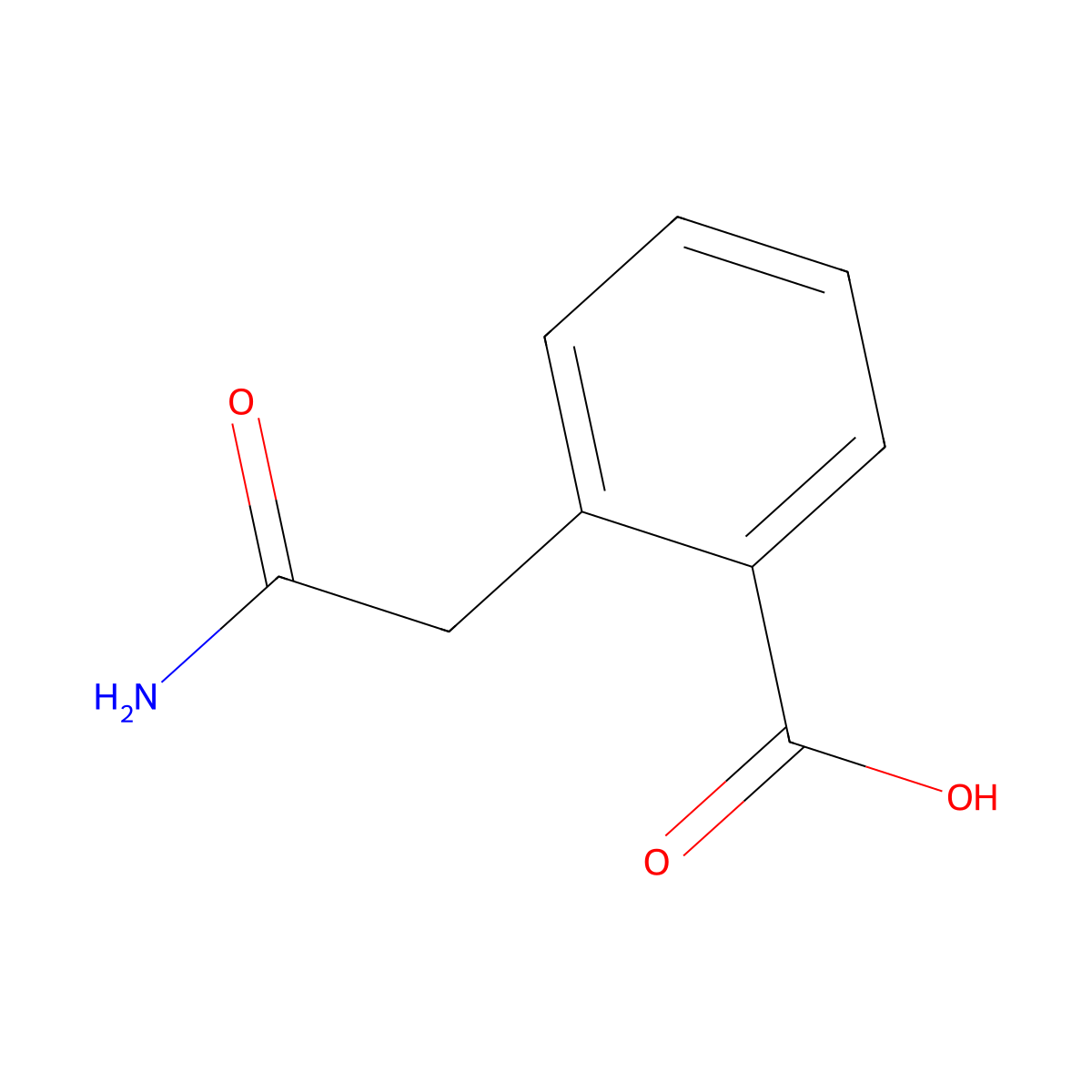 2-(Carbamoylmethyl)benzoic acid molecular structure, CAS 4476-30-6