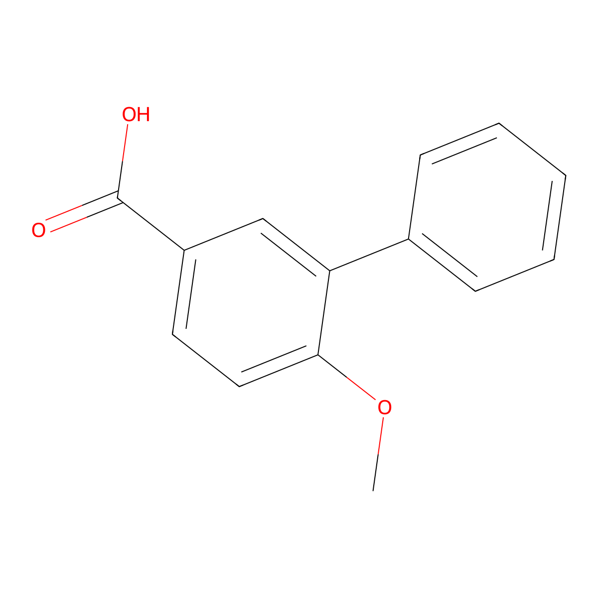 4-Methoxy-3-phenylbenzoic acid molecular structure, CAS 4477-64-9