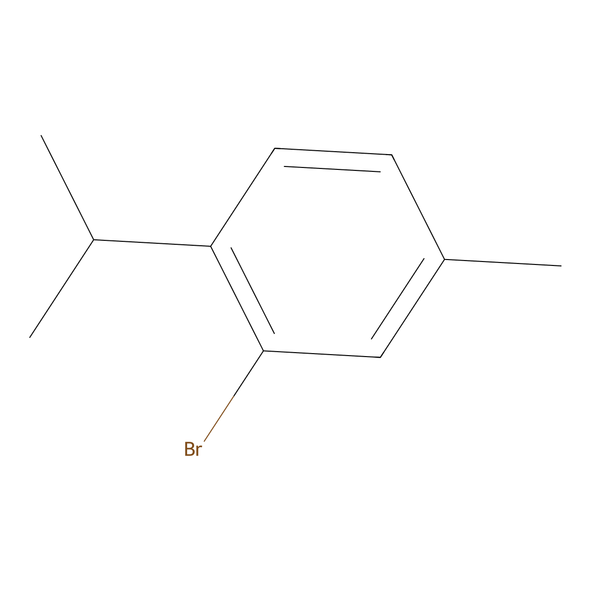 2-Bromo-4-methyl-1-isopropylbenzene molecular structure, CAS 4478-10-8