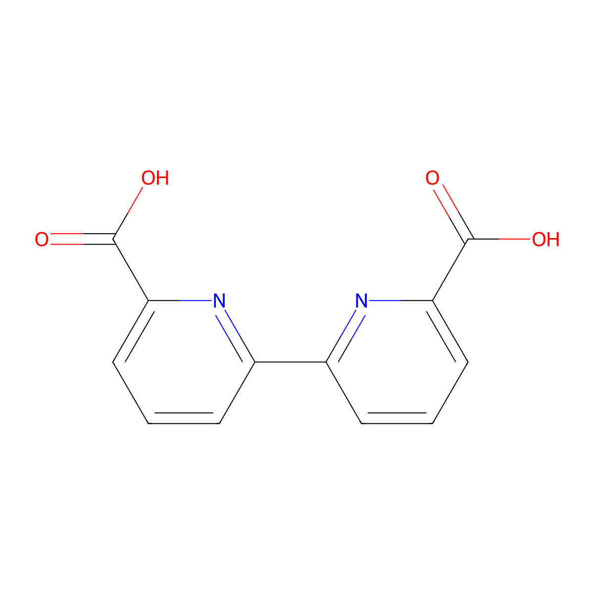 2,2'-Bipyridine-6,6'-dicarboxylic Acid molecular structure, CAS 4479-74-7