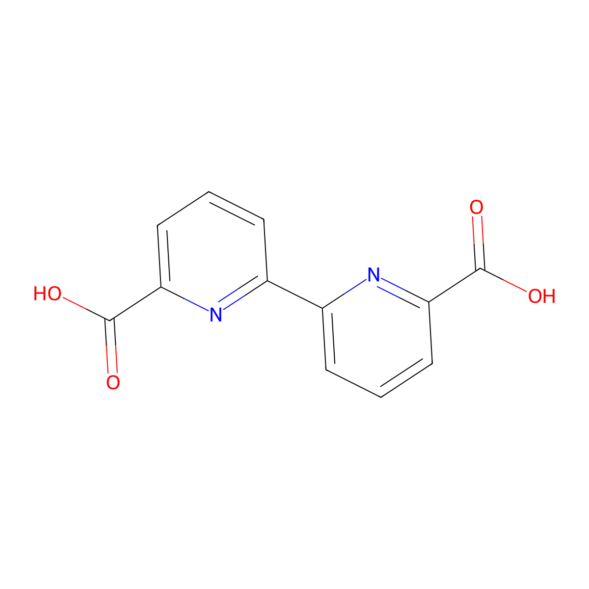 2,2-Bipyridine-6,6-dicarboxylic Acid molecular structure, CAS 4479-74-7
