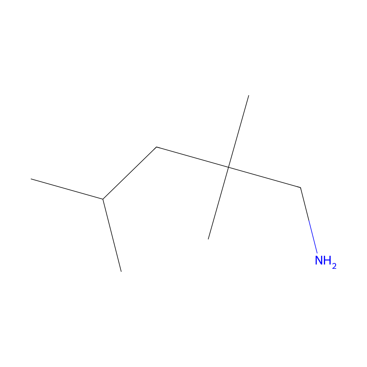 2,2,4-Trimethylpentan-1-amine molecular structure, CAS 44798-19-8