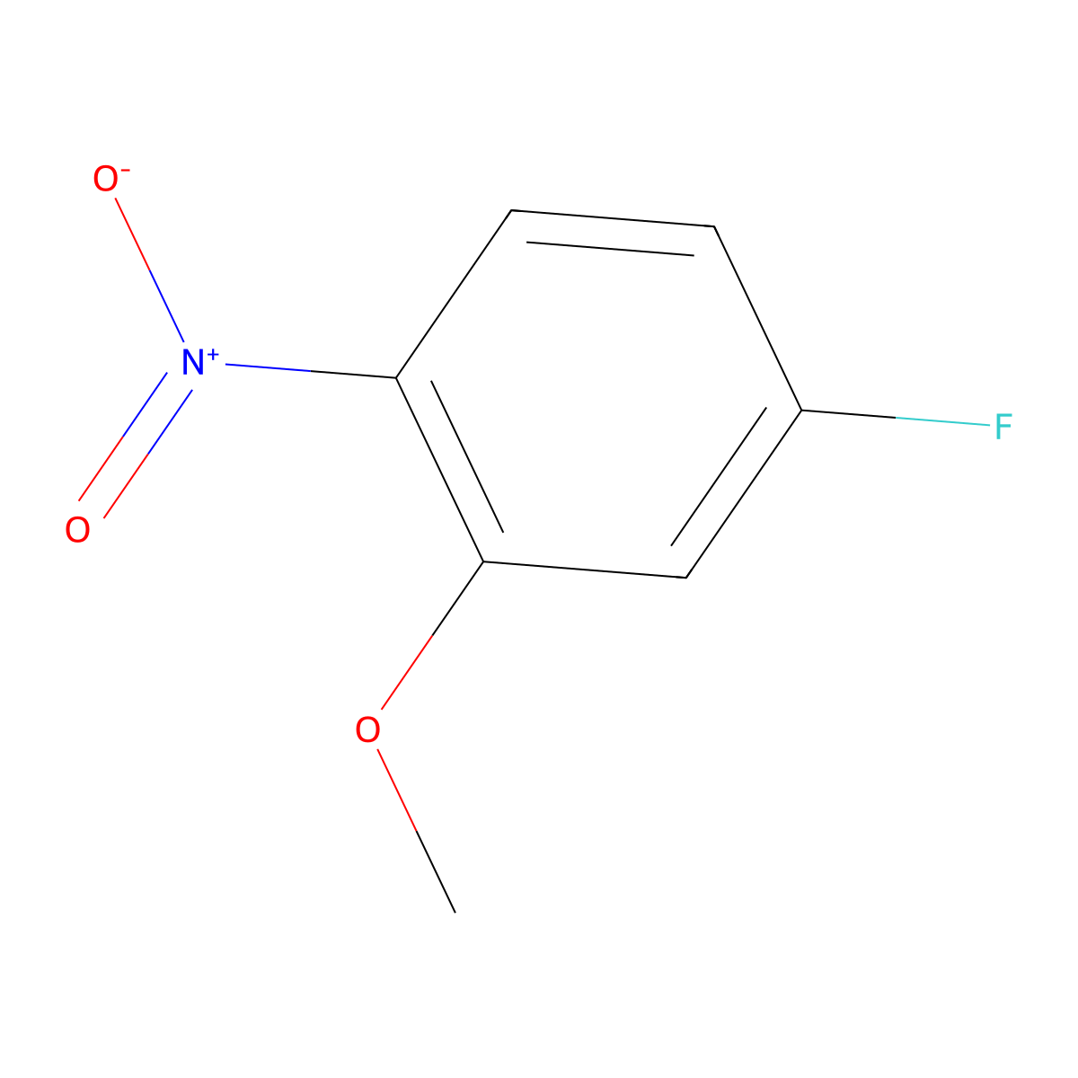5-Fluoro-2-nitroanisole molecular structure, CAS 448-19-1