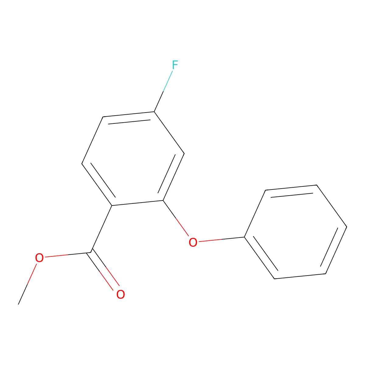 Methyl 4-fluoro-2-phenoxybenzoate molecular structure, CAS 448-20-4