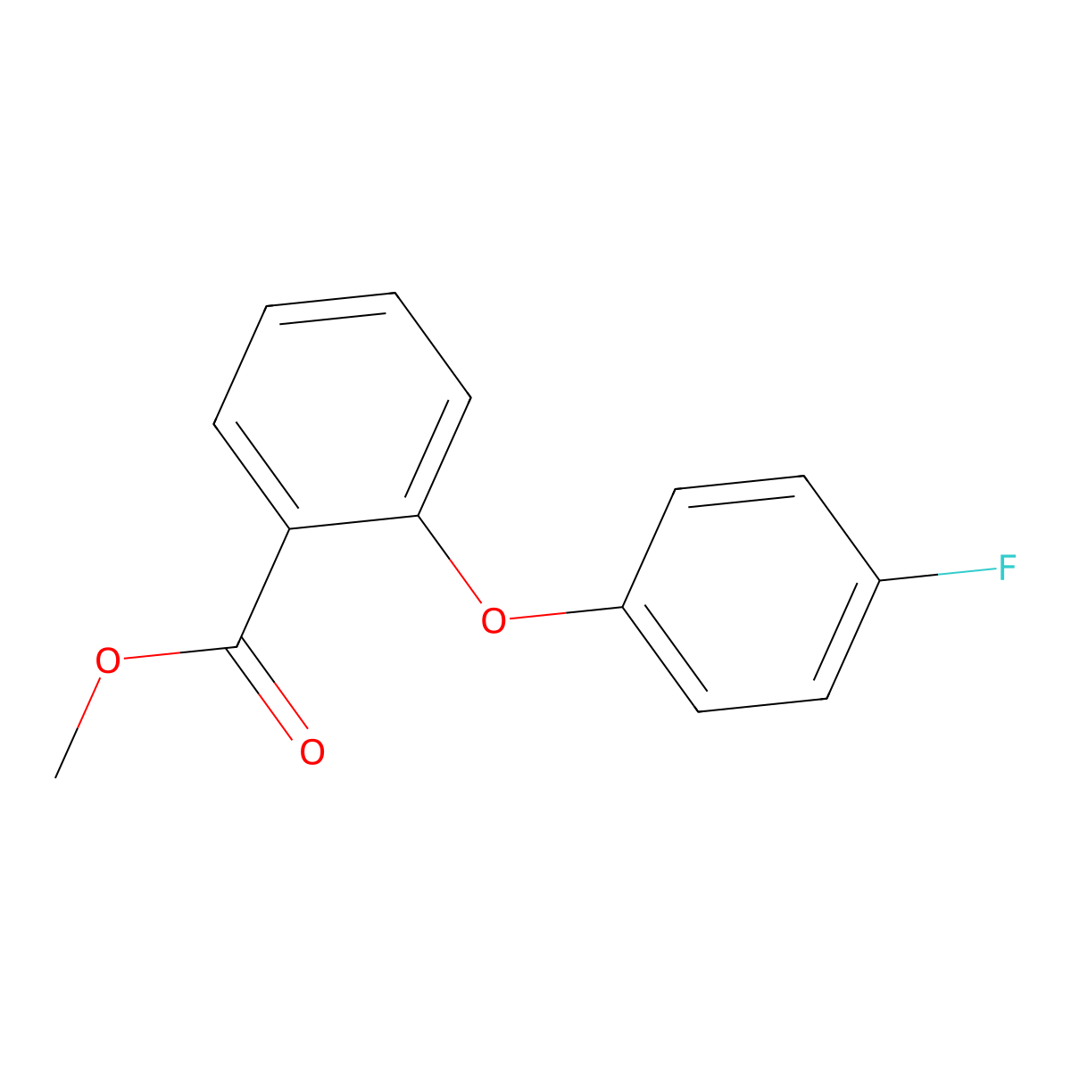 Methyl 2-(4-fluorophenoxy)benzoate molecular structure, CAS 448-24-8