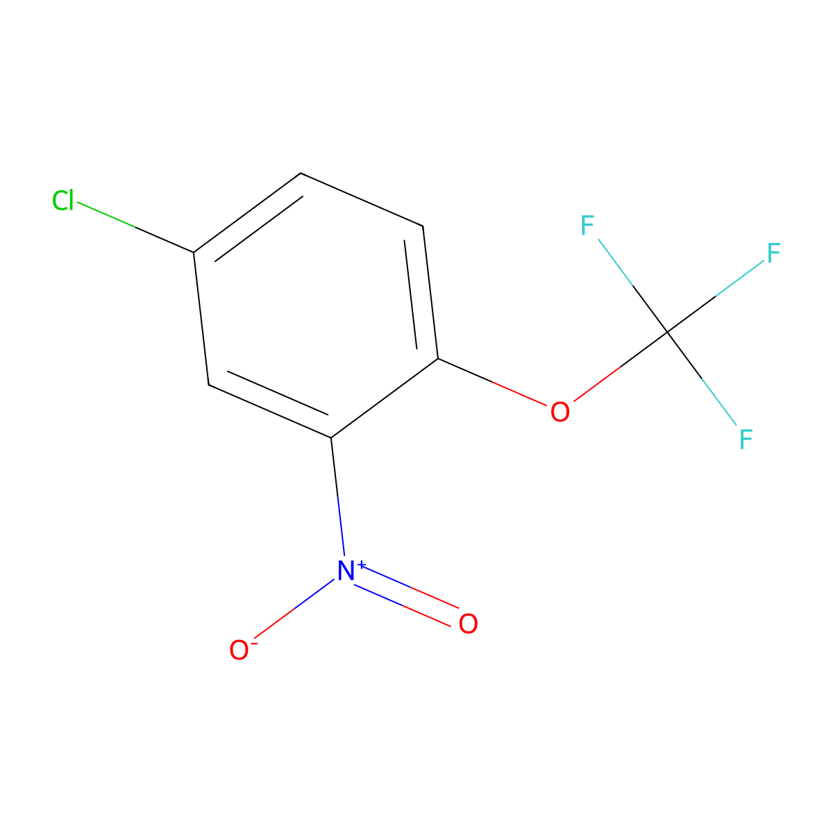 4-Chloro-2-nitro-1-(trifluoromethoxy)benzene molecular structure, CAS 448-38-4