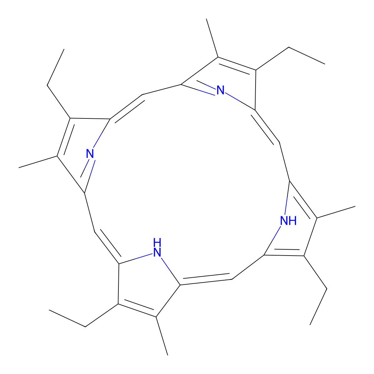 Etioporphyrin I molecular structure, CAS 448-71-5