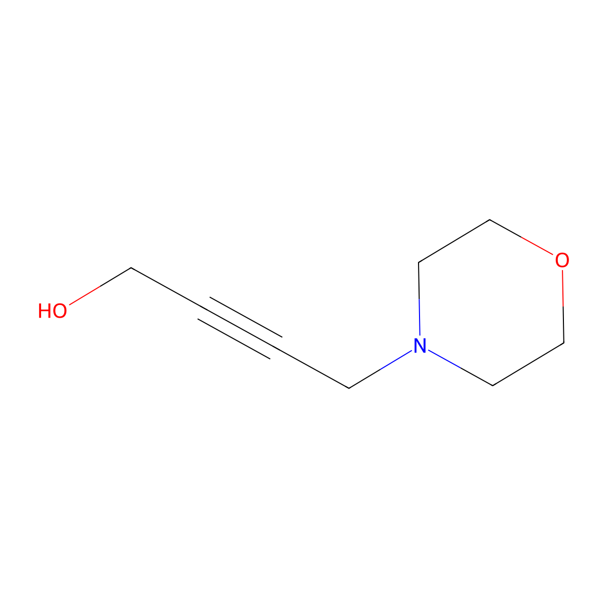 4-Morpholinobut-2-YN-1-OL molecular structure, CAS 4480-49-3