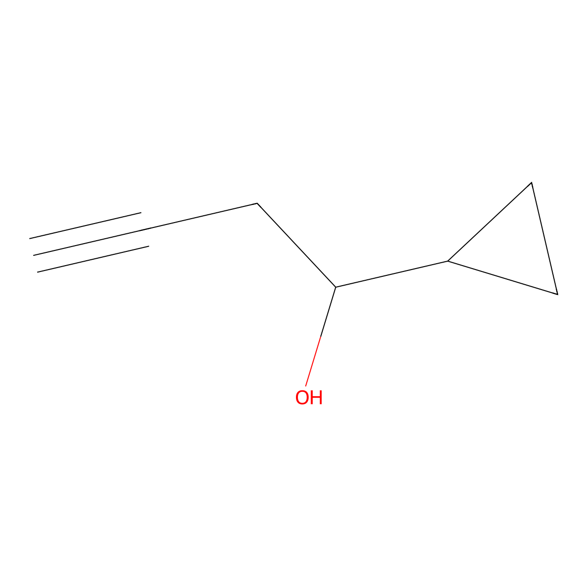 1-Cyclopropylbut-3-yn-1-ol molecular structure, CAS 4480-50-6