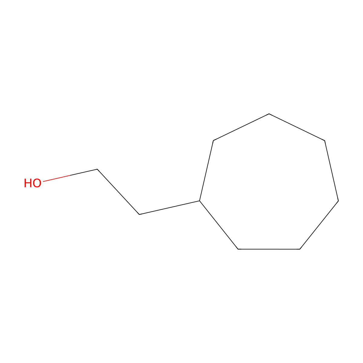 Cycloheptaneethanol molecular structure, CAS 4480-98-2