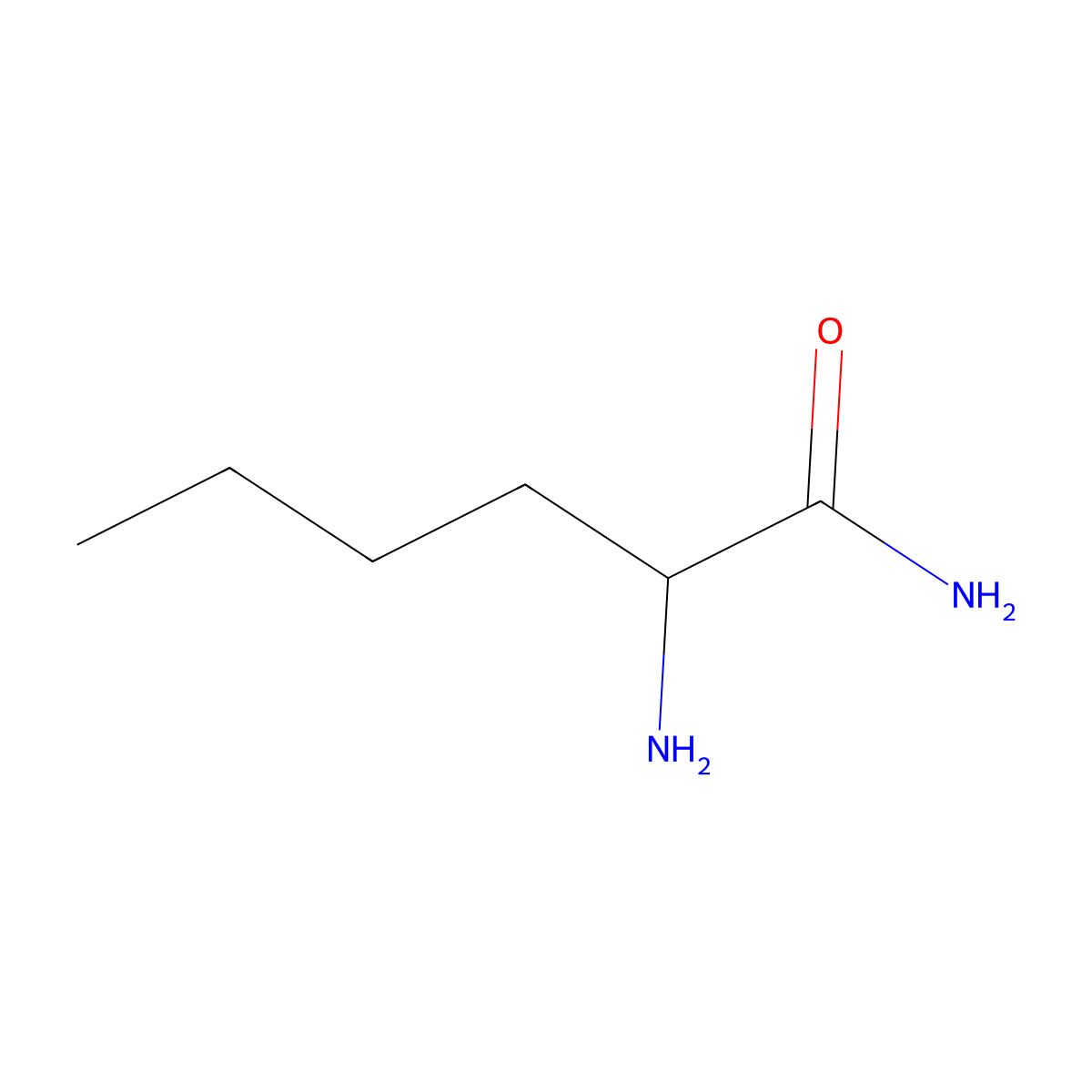 2-Aminohexanamide molecular structure, CAS 44805-21-2