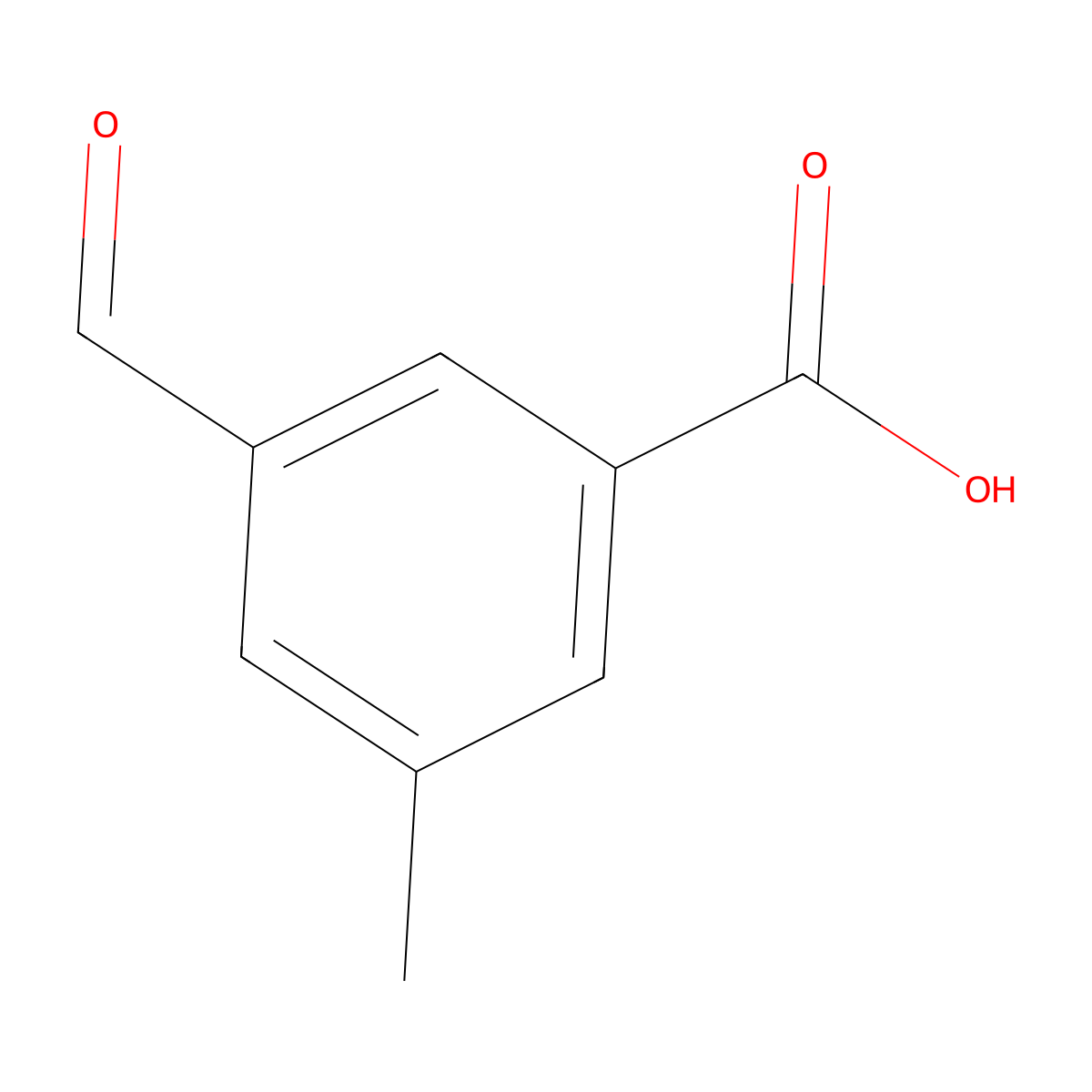 3-Formyl-5-methylbenzoic acid molecular structure, CAS 4481-27-0
