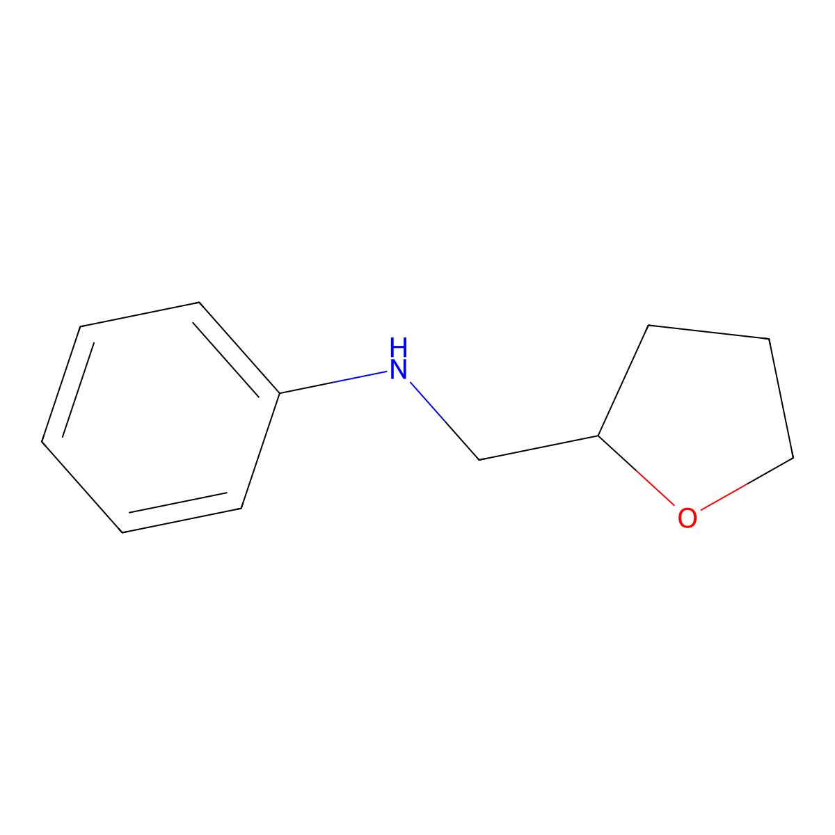 N-[(oxolan-2-yl)methyl]aniline molecular structure, CAS 4481-57-6