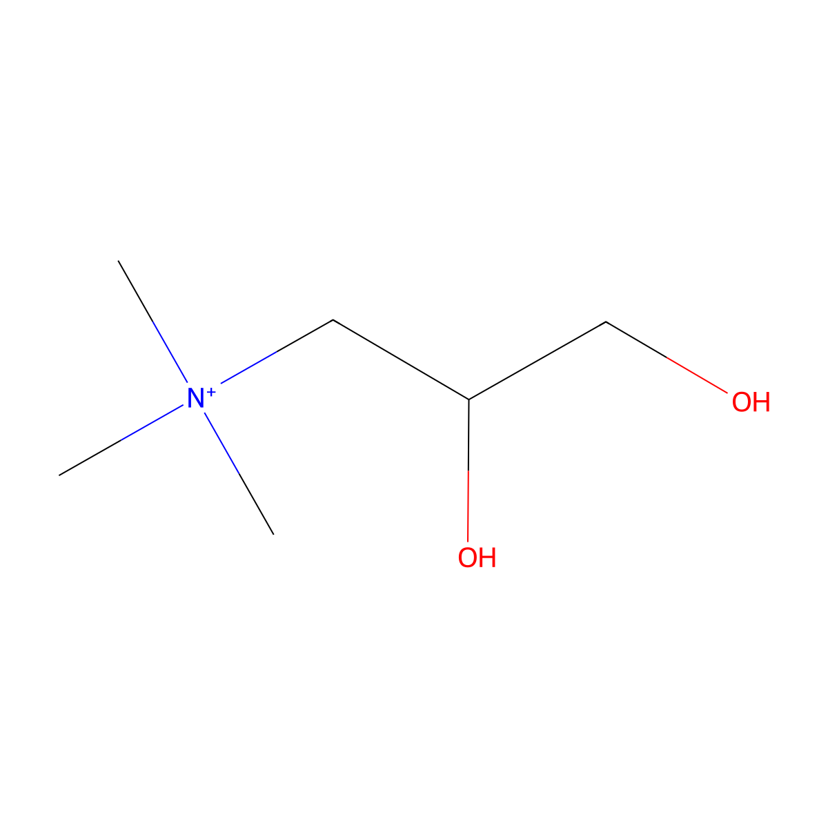 1-Propanaminium, 2,3-dihydroxy-N,N,N-trimethyl- molecular structure, CAS 44814-66-6