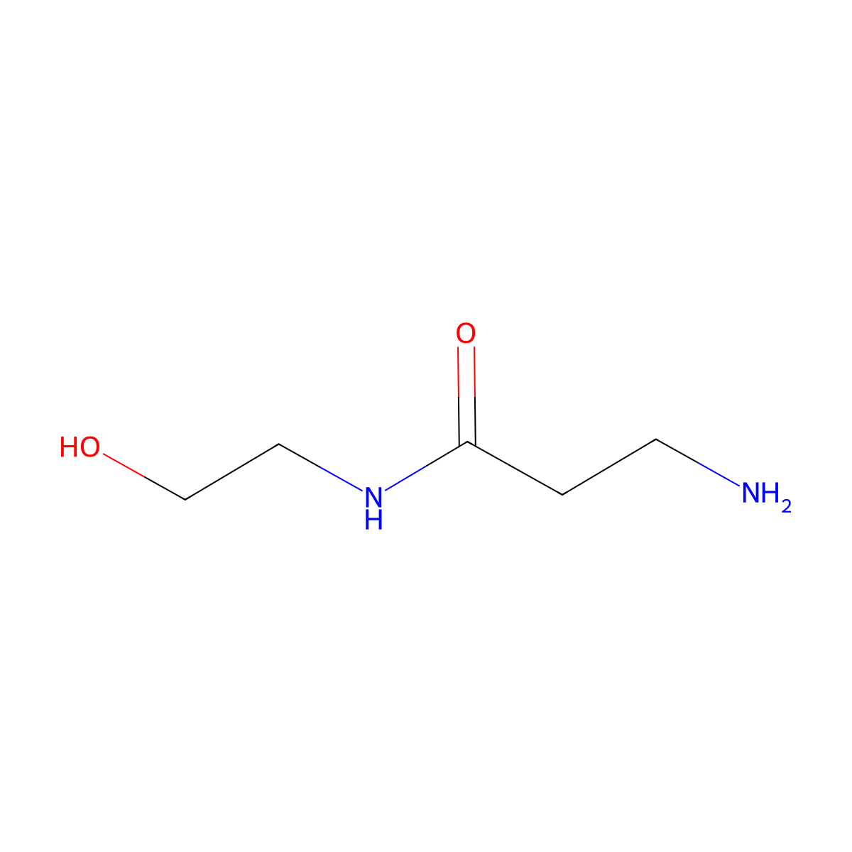 Propanamide, 3-amino-N-(2-hydroxyethyl)- molecular structure, CAS 44816-21-9