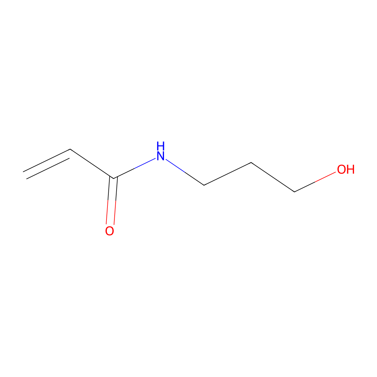 N-(3-hydroxypropyl)prop-2-enamide molecular structure, CAS 44817-99-4