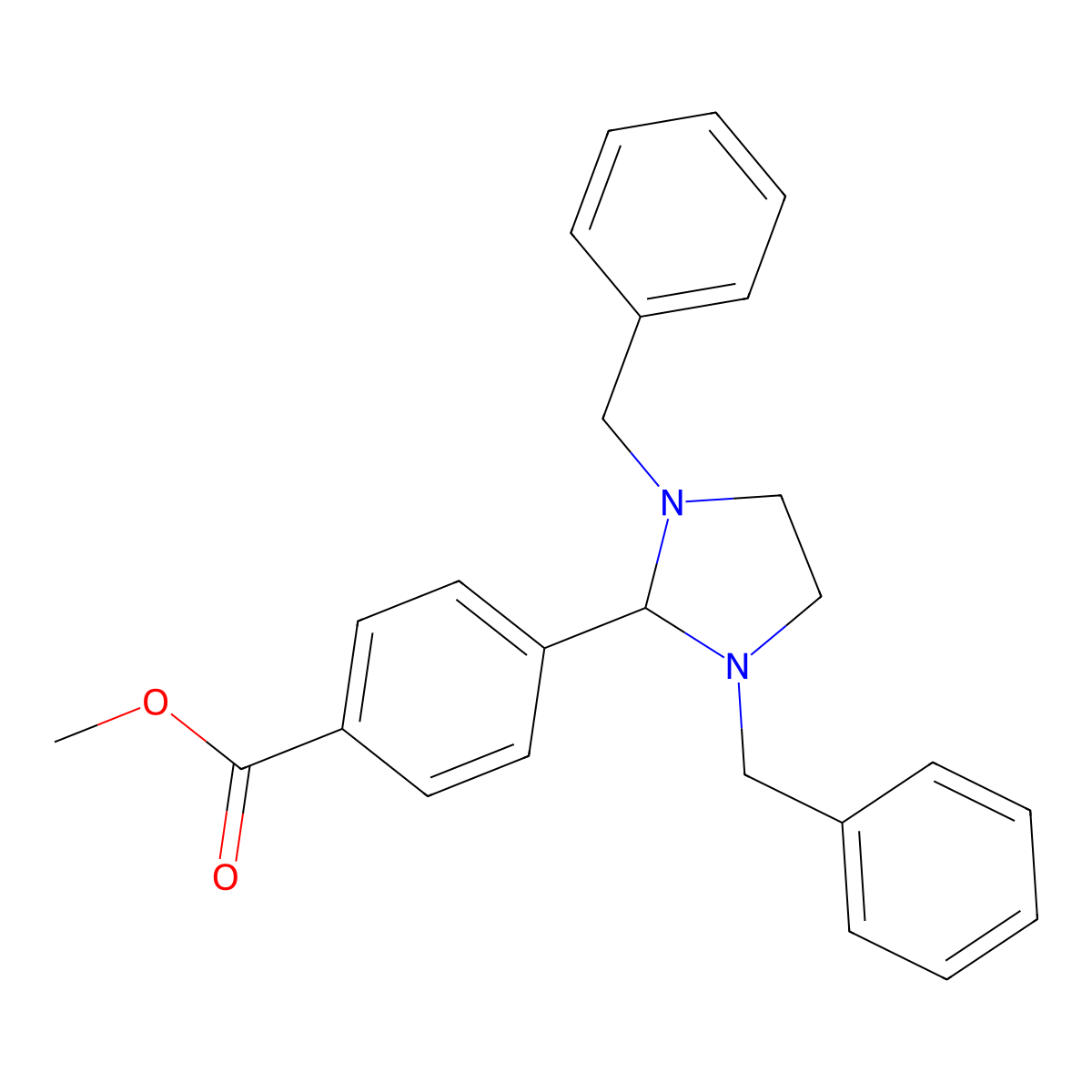 Methyl 4-(1,3-dibenzylimidazolidin-2-yl)benzoate molecular structure, CAS 448188-35-0