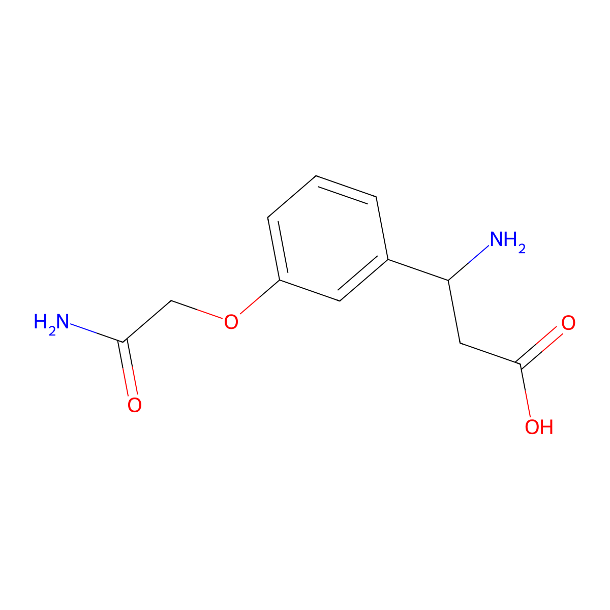 3-Amino-3-[3-(carbamoylmethoxy)phenyl]propanoic acid molecular structure, CAS 448188-65-6
