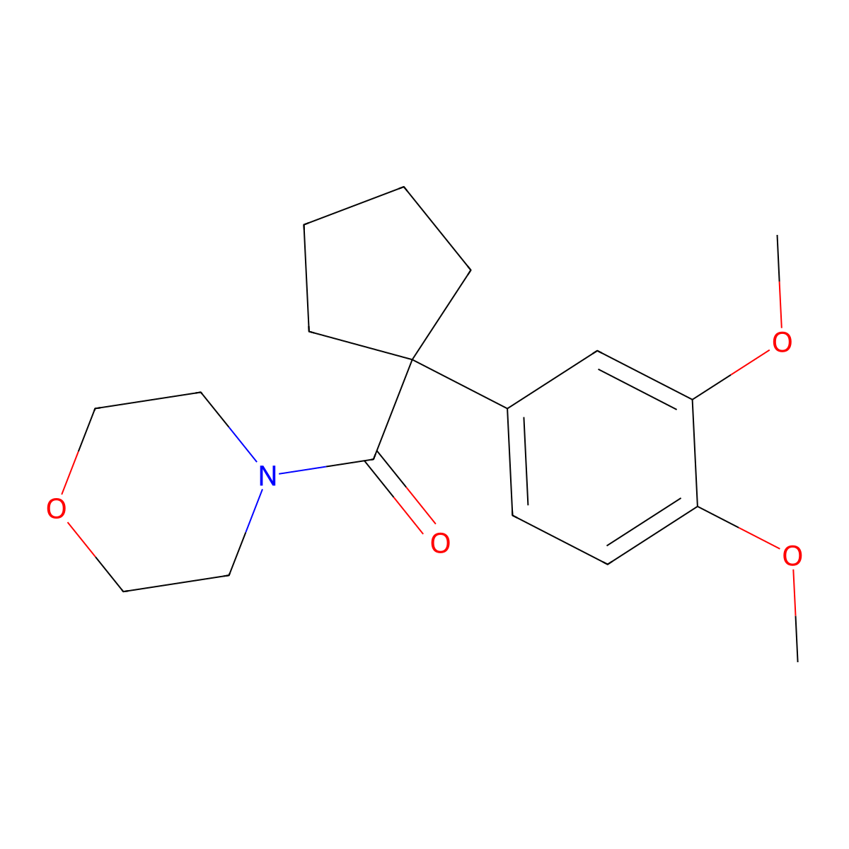 [1-(3,4-Dimethoxy-phenyl)-cyclopentyl]-morpholin-4-yl-methanone molecular structure, CAS 448189-99-9