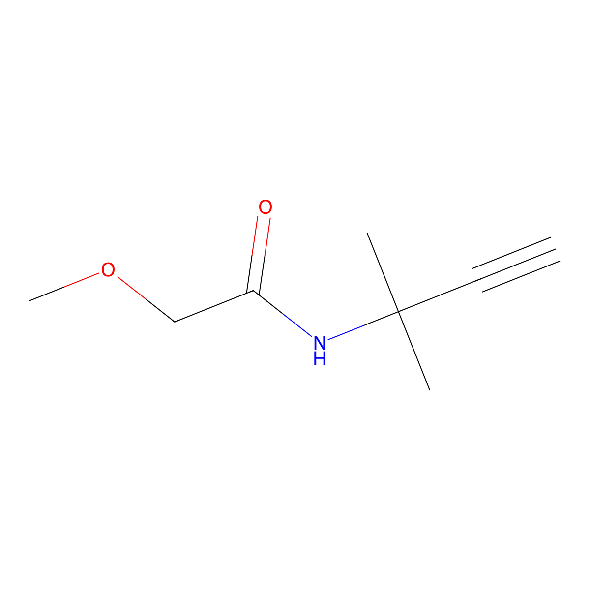 2-methoxy-N-(2-methylbut-3-yn-2-yl)acetamide molecular structure, CAS 448190-14-5