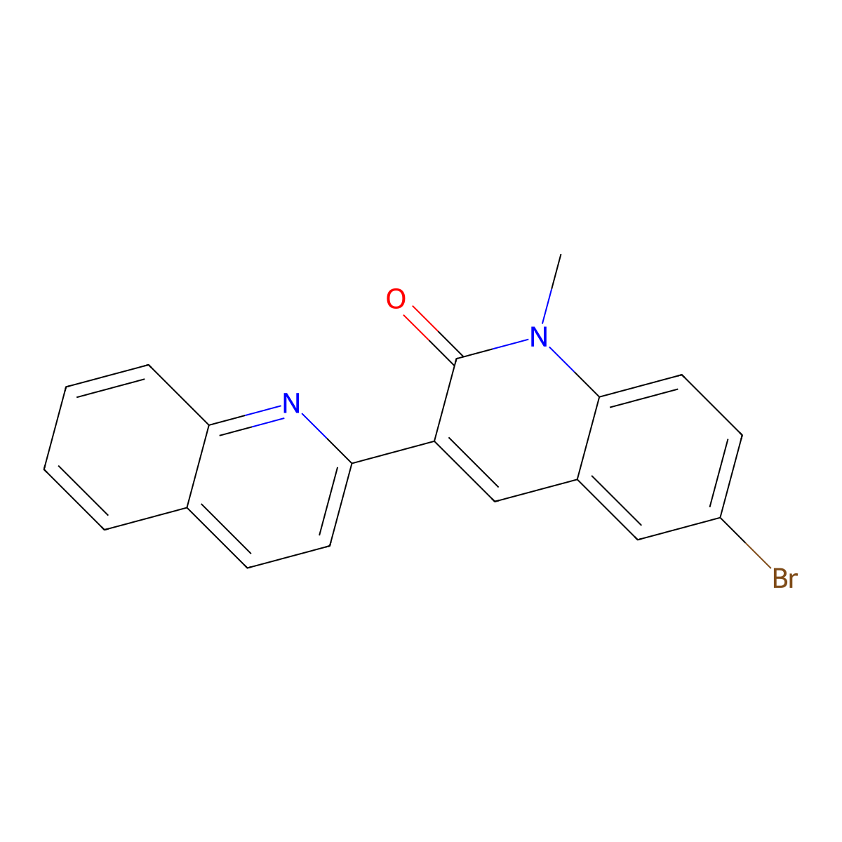 6'-Bromo-1'-methyl(2,3'-biquinolin)-2'(1'H)-one molecular structure, CAS 448190-46-3