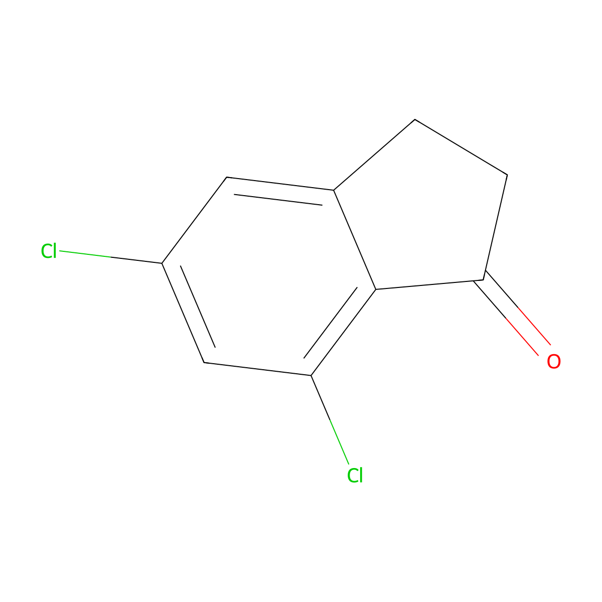 5,7-Dichloro-2,3-dihydro-1H-inden-1-one molecular structure, CAS 448193-94-0