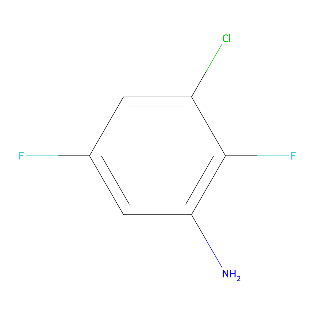 3-Chloro-2,5-difluoroaniline molecular structure, CAS 448193-95-1