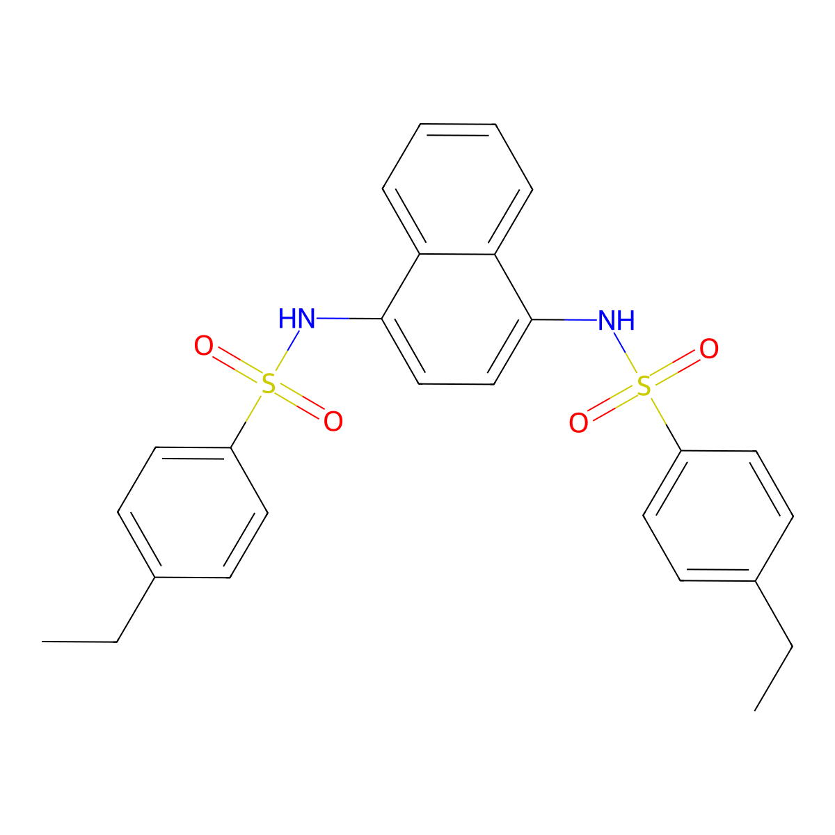 4-ethyl-N-(4-{[(4-ethylphenyl)sulfonyl]amino}-1-naphthyl)benzenesulfonamide molecular structure, CAS 448197-70-4