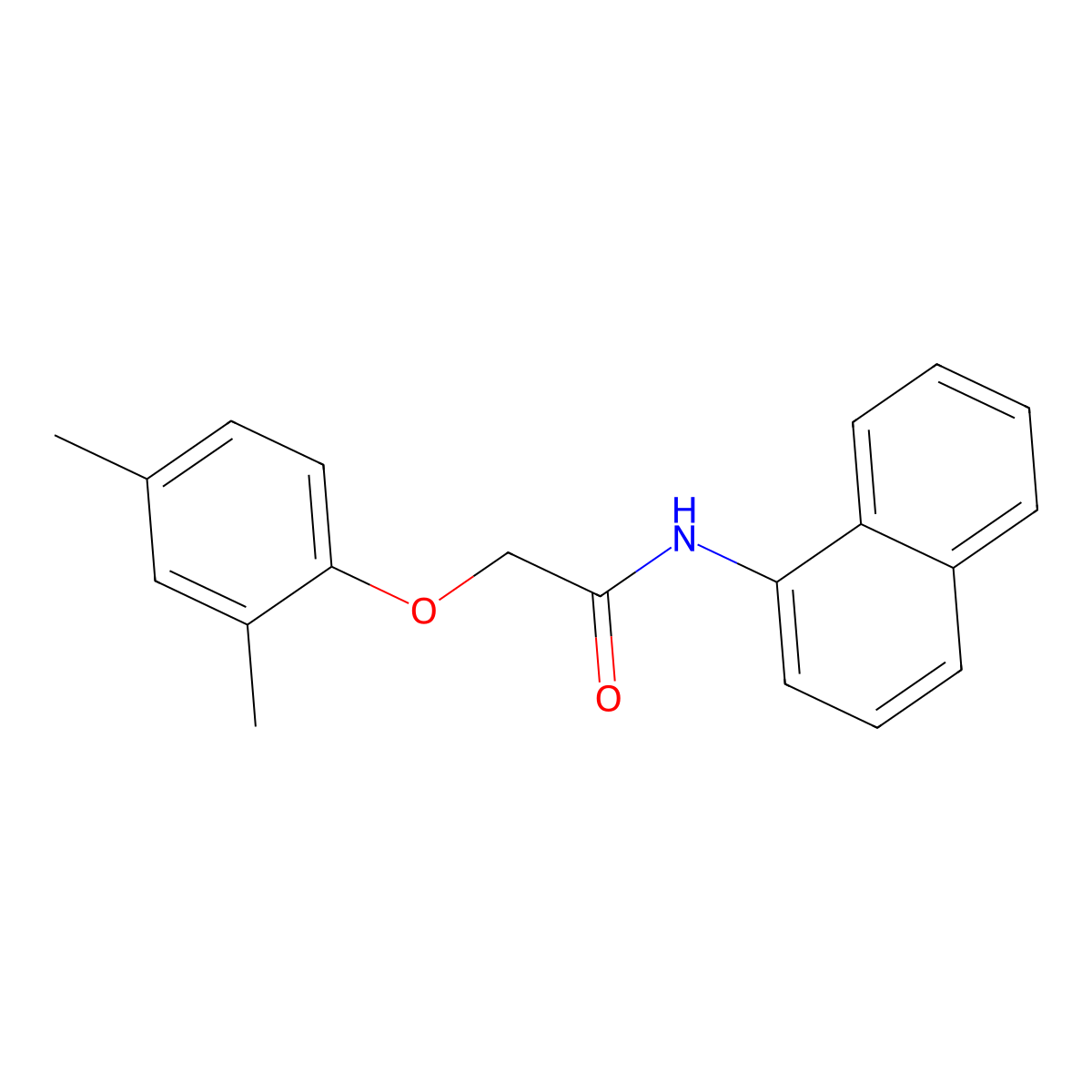 2-(2,4-dimethylphenoxy)-N-naphthalen-1-ylacetamide molecular structure, CAS 448197-90-8