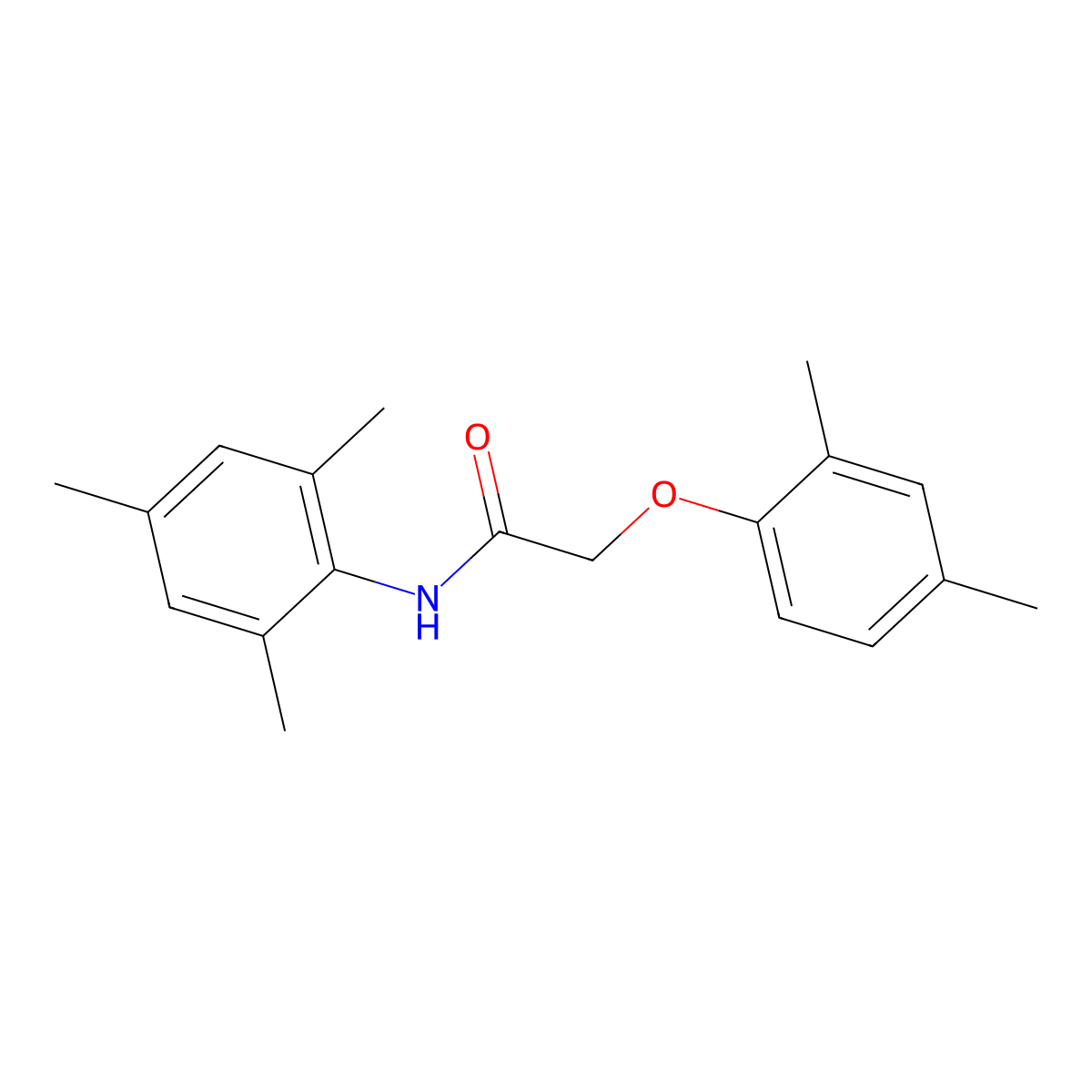2-(2,4-dimethylphenoxy)-N-mesitylacetamide molecular structure, CAS 448198-49-0