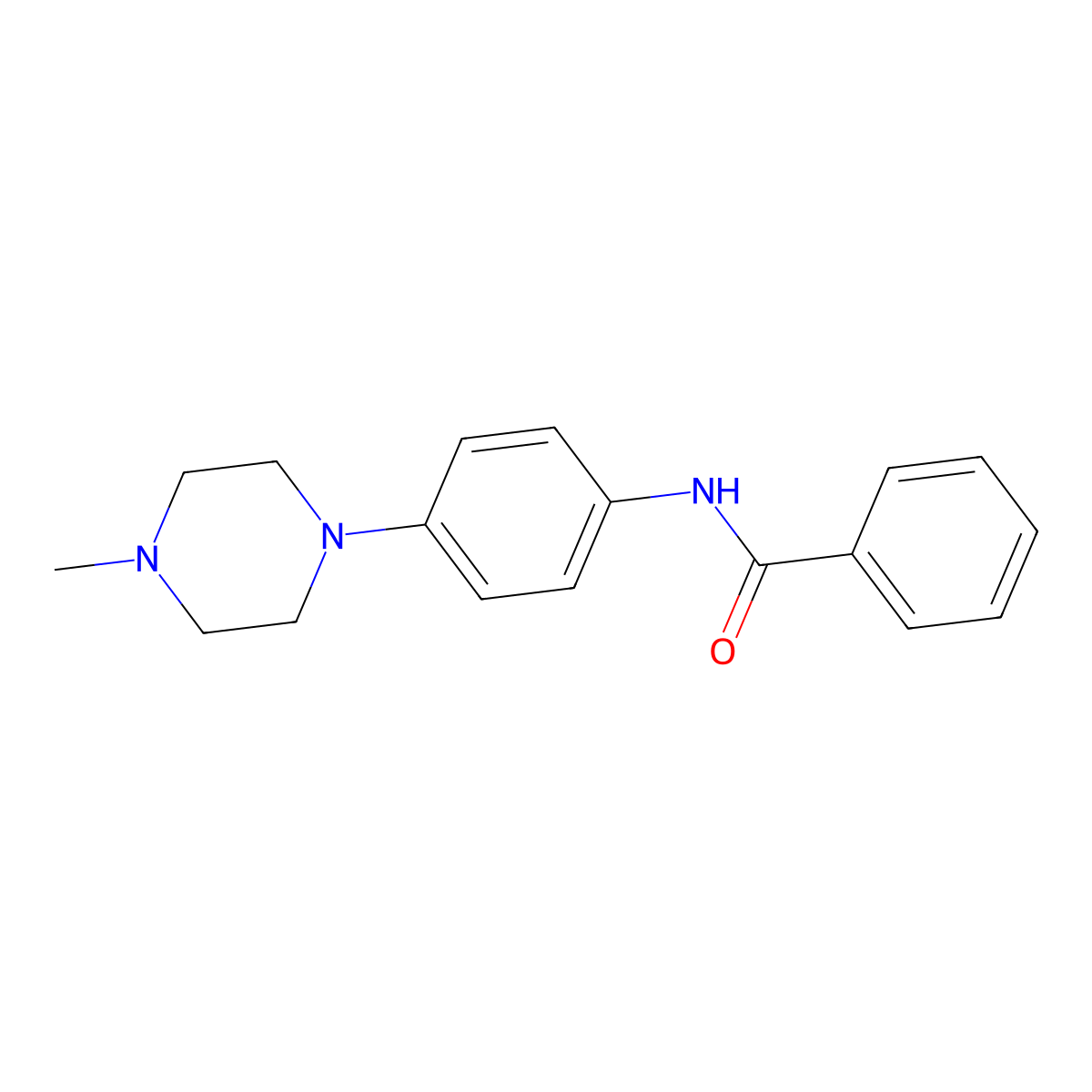 N-[4-(4-methylpiperazin-1-yl)phenyl]benzamide molecular structure, CAS 448199-04-0