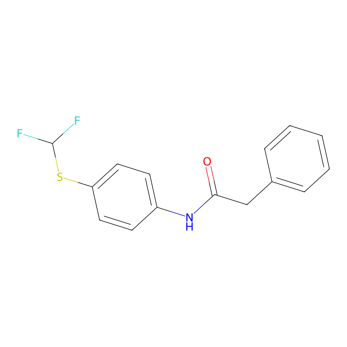 N-{4-[(difluoromethyl)sulfanyl]phenyl}-2-phenylacetamide molecular structure, CAS 448199-08-4