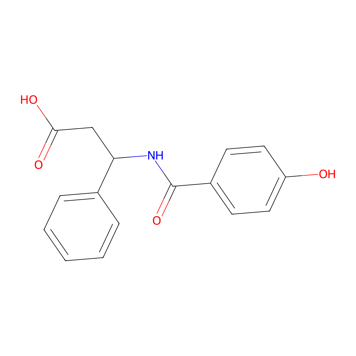 3-[(4-Hydroxyphenyl)formamido]-3-phenylpropanoic acid molecular structure, CAS 448199-09-5