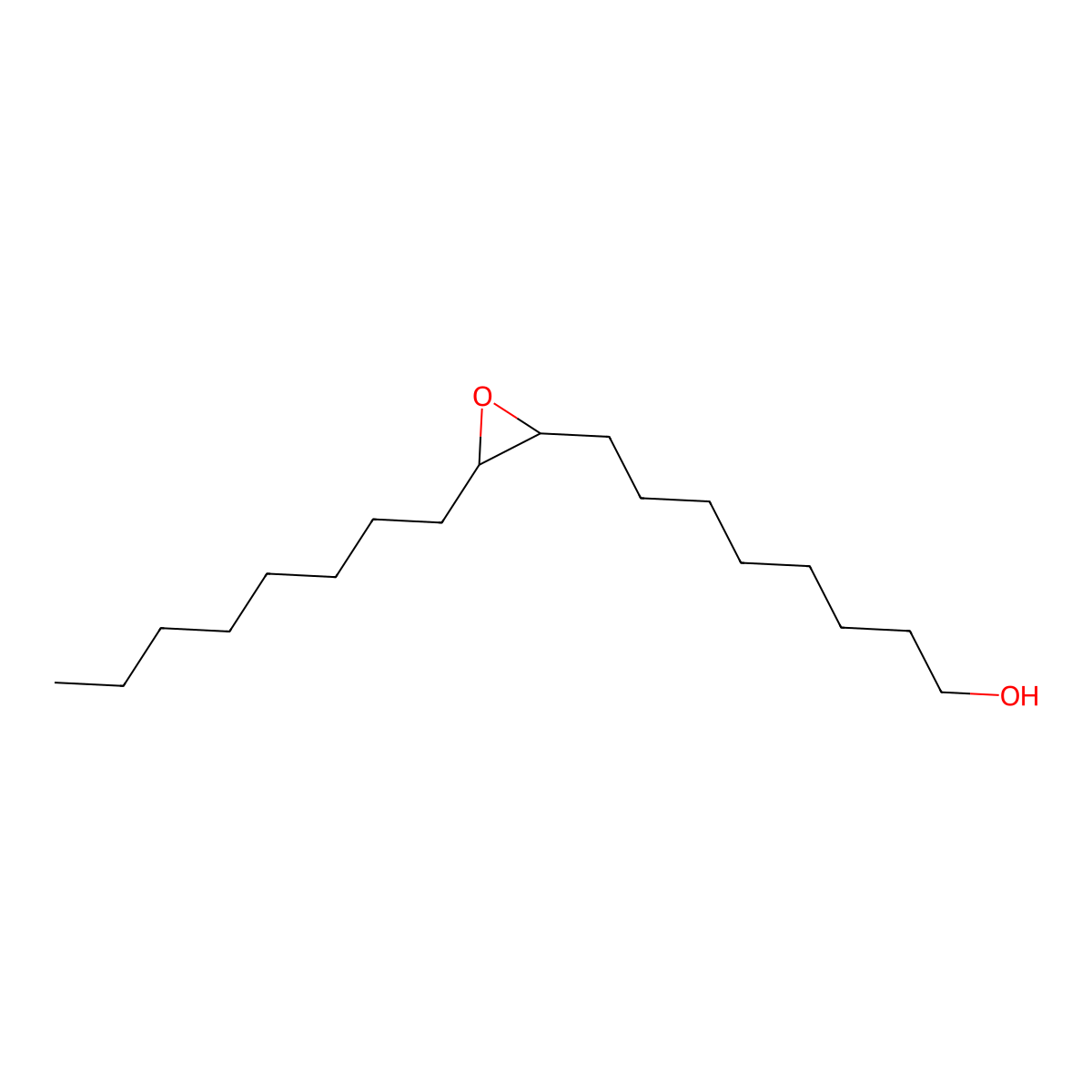 8-(3-Octyl-2-oxiranyl)-1-octanol molecular structure, CAS 4482-22-8