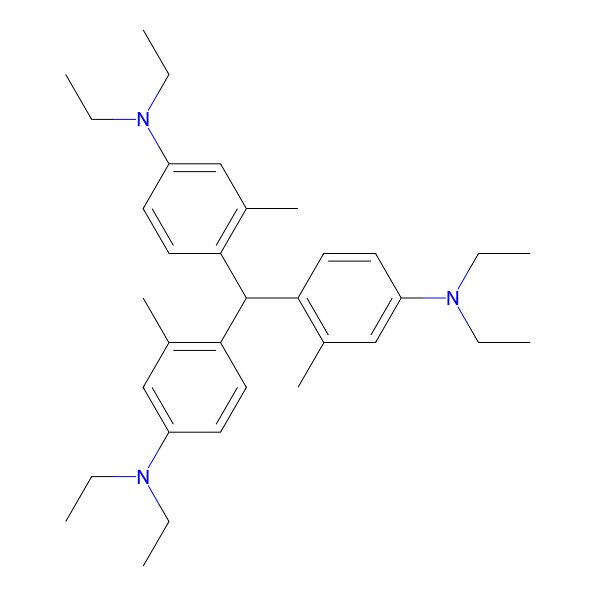 Benzenamine, 4,4',4''-methylidynetris[N,N-diethyl-3-methyl- molecular structure, CAS 4482-70-6