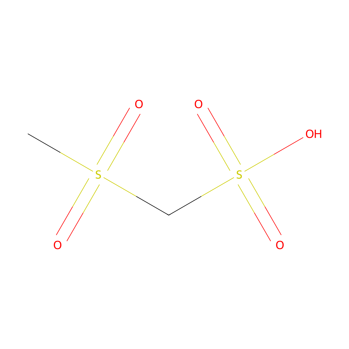 (Methylsulfonyl)methanesulfonic acid molecular structure, CAS 44820-79-3