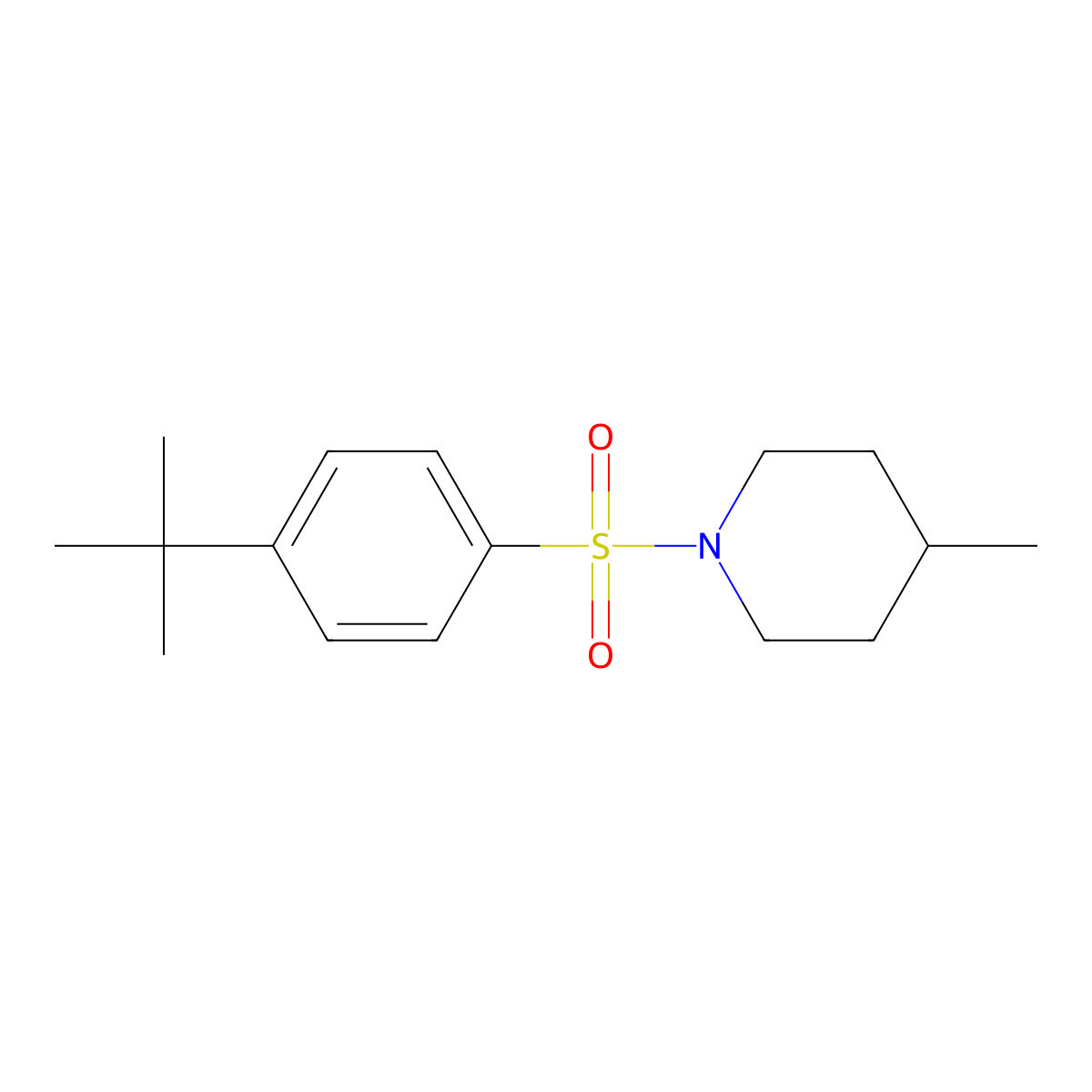 1-(4-Tert-butylbenzenesulfonyl)-4-methylpiperidine molecular structure, CAS 448201-12-5