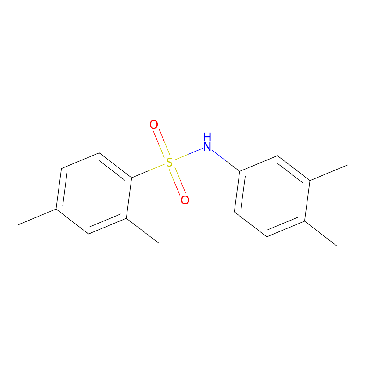 N-(3,4-dimethylphenyl)-2,4-dimethylbenzenesulfonamide molecular structure, CAS 448201-28-3