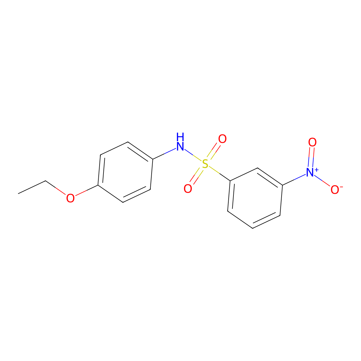 N-(4-ethoxyphenyl)-3-nitrobenzenesulfonamide molecular structure, CAS 448201-69-2