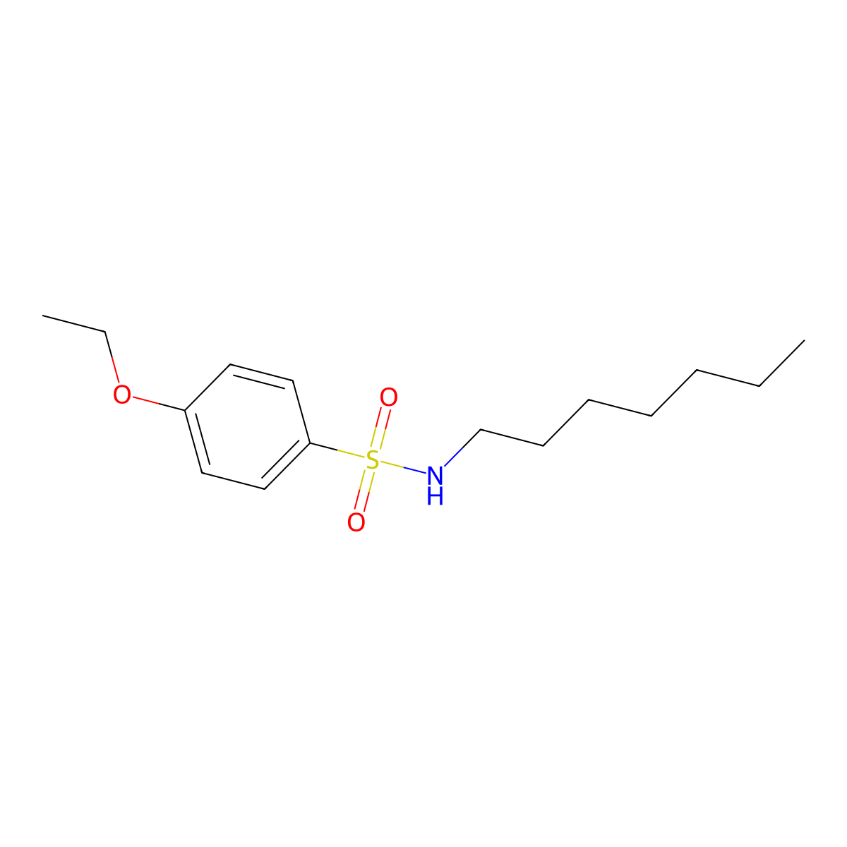 4-ethoxy-N-heptylbenzenesulfonamide molecular structure, CAS 448201-83-0