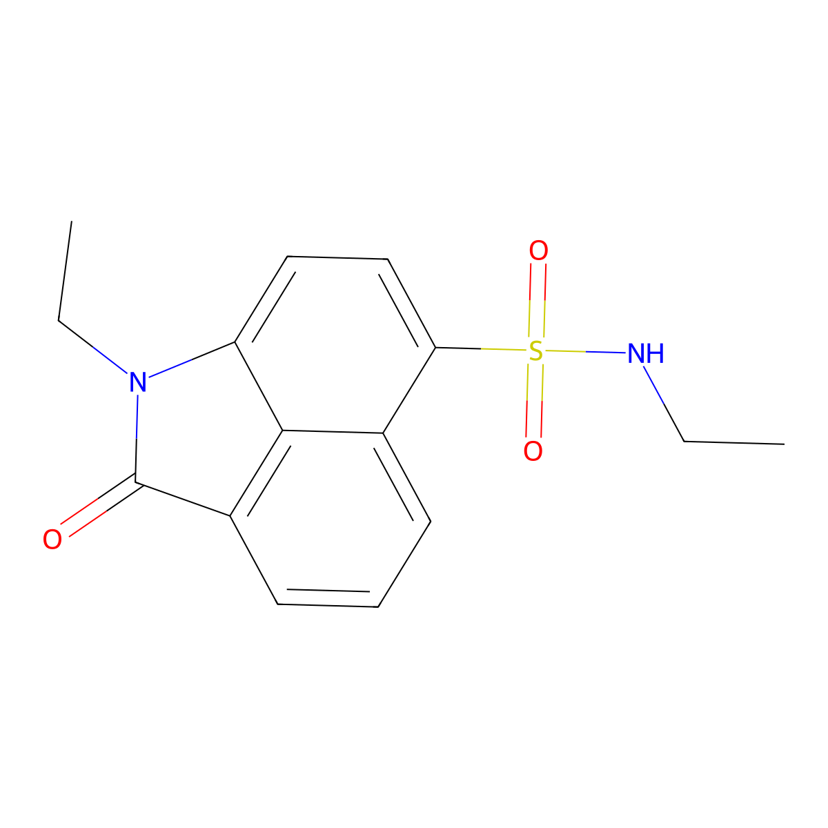 N,1-diethyl-2-oxo-1,2-dihydrobenzo[cd]indole-6-sulfonamide molecular structure, CAS 448202-03-7