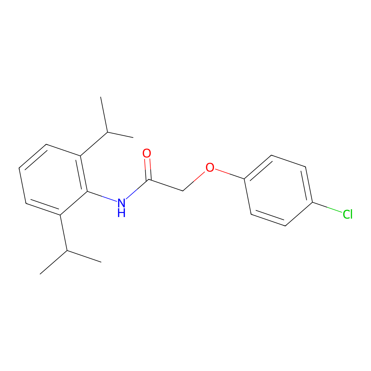2-(4-Chlorophenoxy)-N-(2,6-diisopropylphenyl)acetamide molecular structure, CAS 448203-65-4