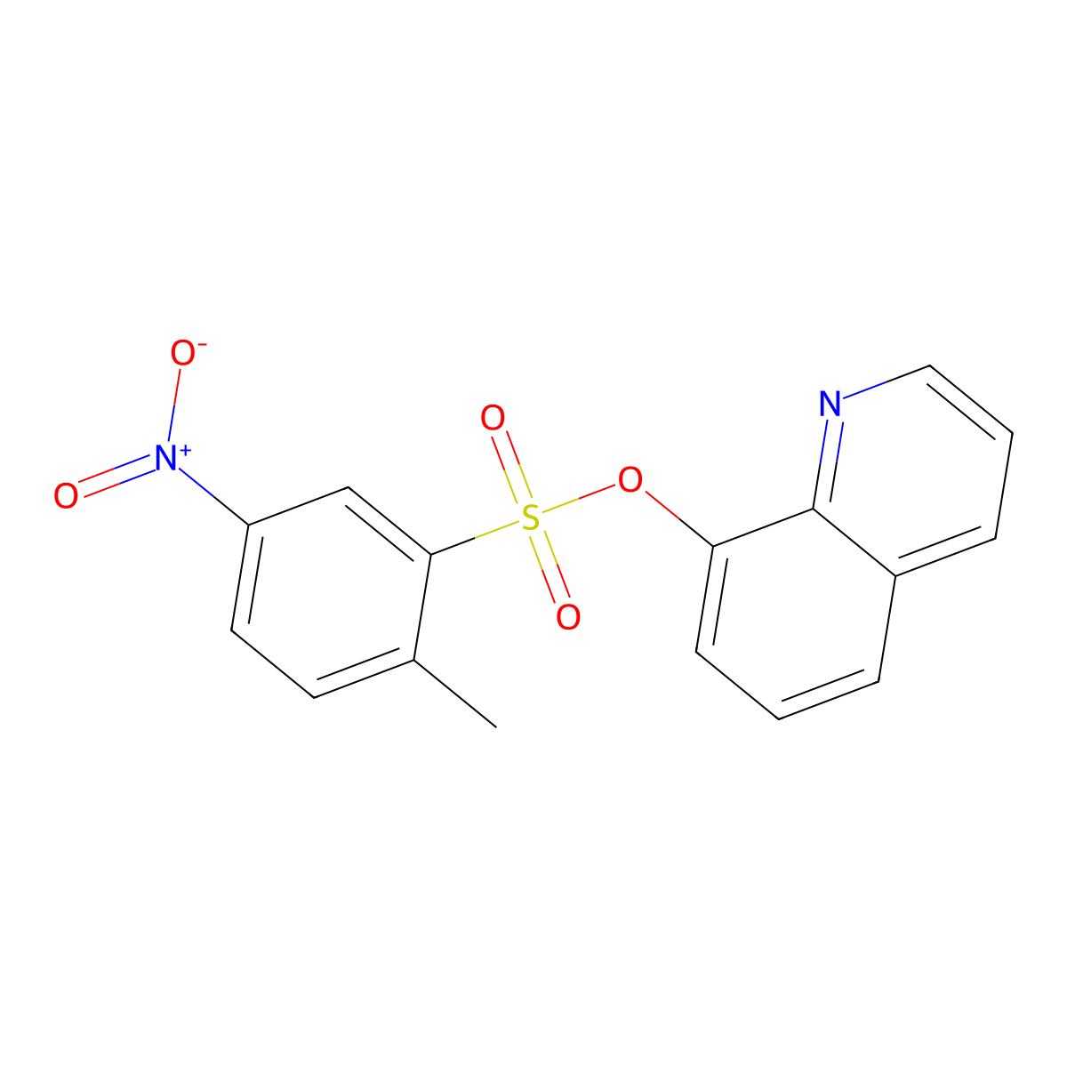 Quinolin-8-yl 2-methyl-5-nitrobenzenesulfonate molecular structure, CAS 448208-12-6